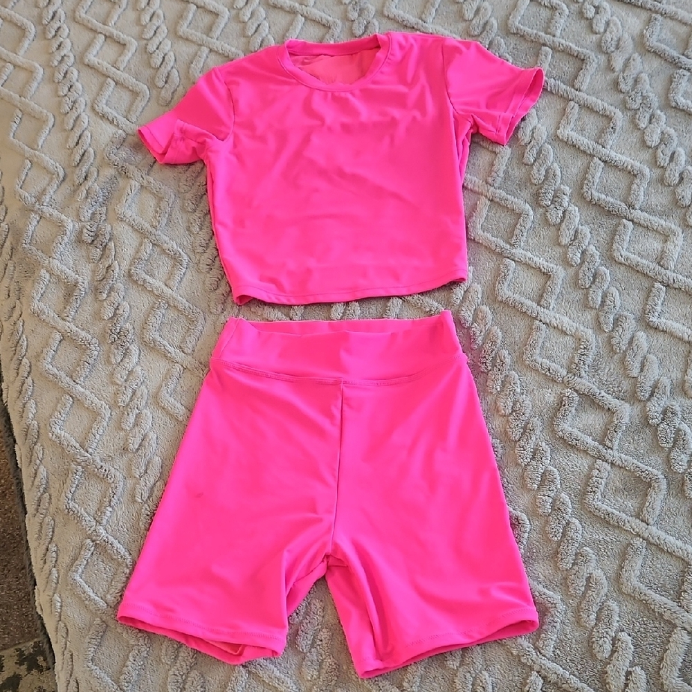 Good American Pink Swim Set